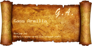 Gass Armilla névjegykártya